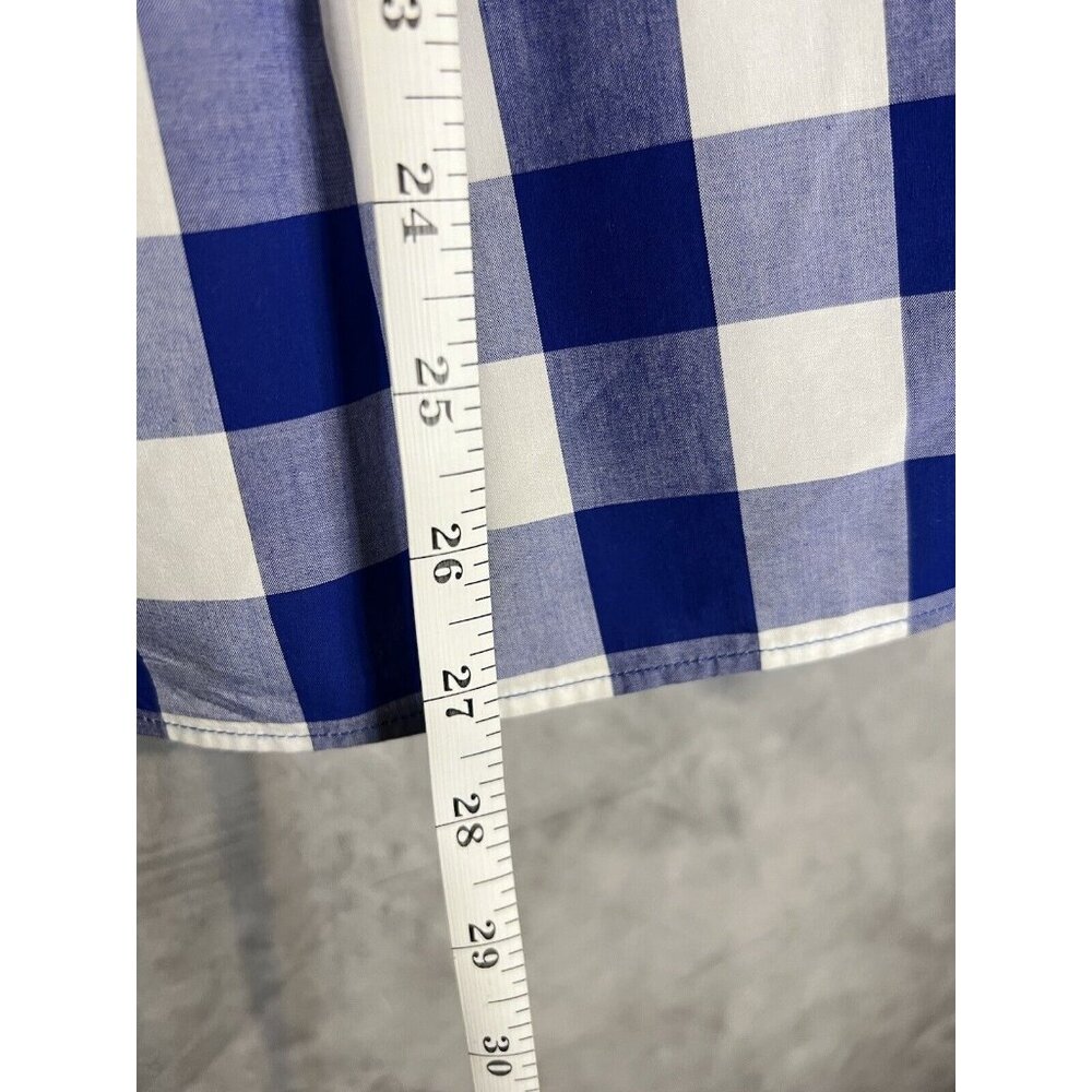 Tyler Boe Size XL Jenny Top Pleated Puff Sleeve Blue Gingham Plaid Cottagecore - Picture 9 of 14